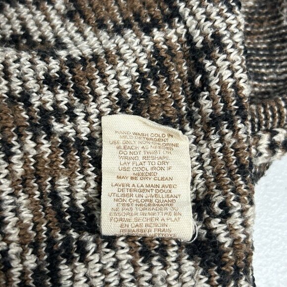 Free People Animal Print Wool Blend 5 Button Front Knit Long Cardigan Sweater L - Picture 7 of 10